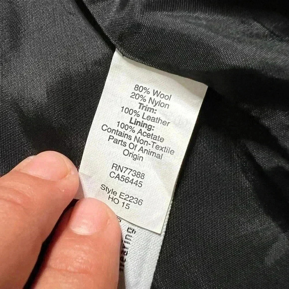 Madewell City Grid Coat Asymmetrical zipper Wool Blend Coat Size 00 BLACK - Picture 6 of 7